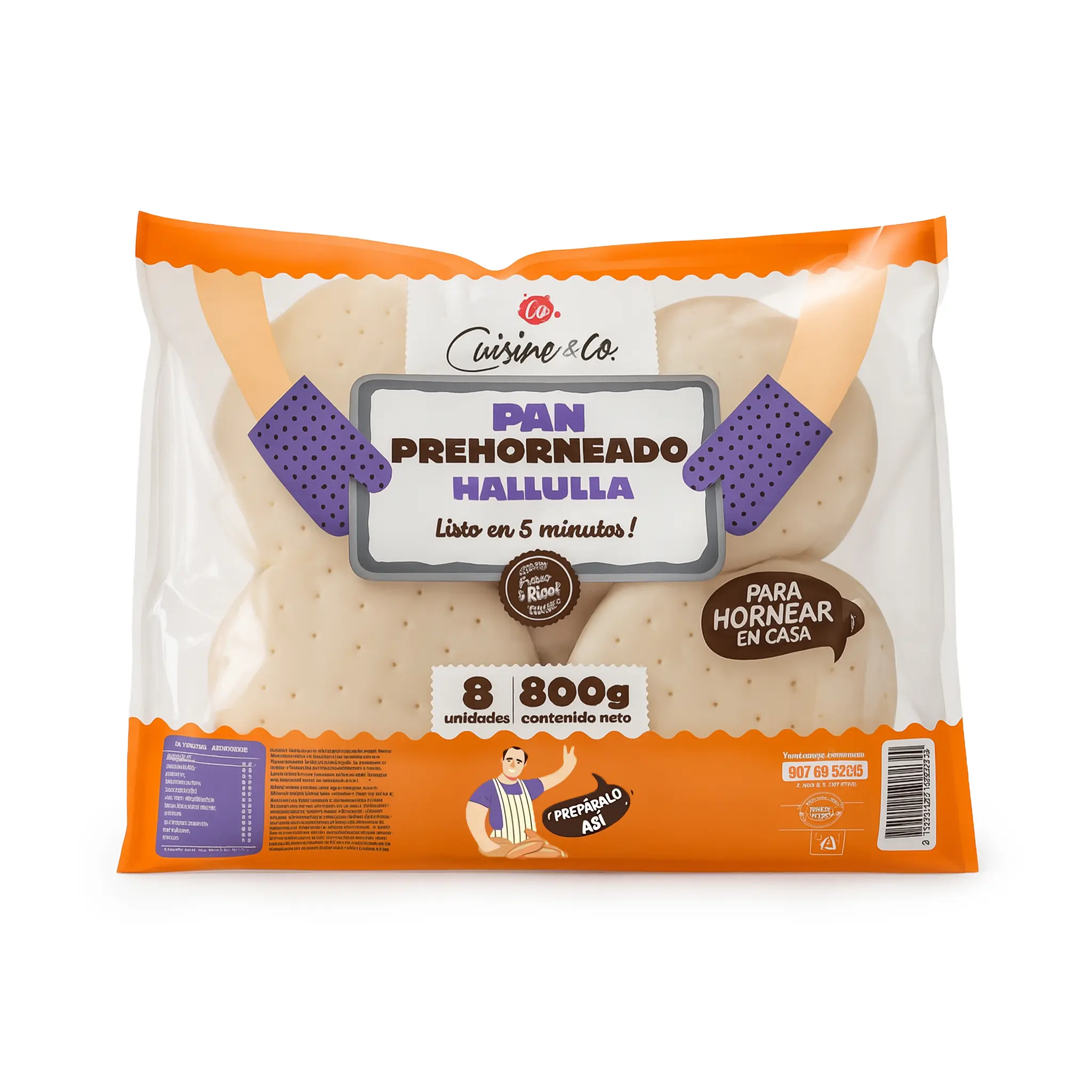 Pan Prehorneado Hallulla